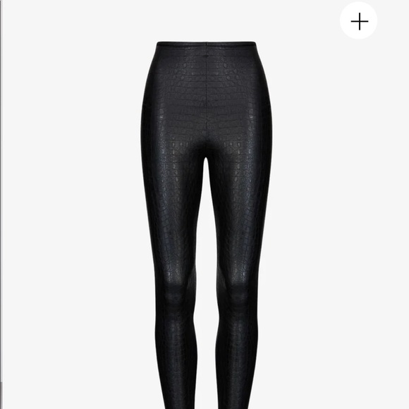 Commando Pants - Commando Faux Animal Leather Leggings Black Croc NEW WITH TAG
